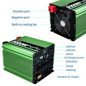 <span class=keywords><strong>Lvyuan</strong></span> haute puissance 3000W <span class=keywords><strong>6000W</strong></span> onduleur à onde sinusoïdale pure DC 12V à AC 220V 3000W pour bateau - Product Image 3