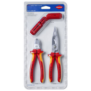 Juego de Herramientas para Instalaciones Eléctricas KNIPEX 00 31 30 BK V01 1 x 13 86 200, 1 x 16 95 01 SB, 1 x 70 06 160 - Product Image 1