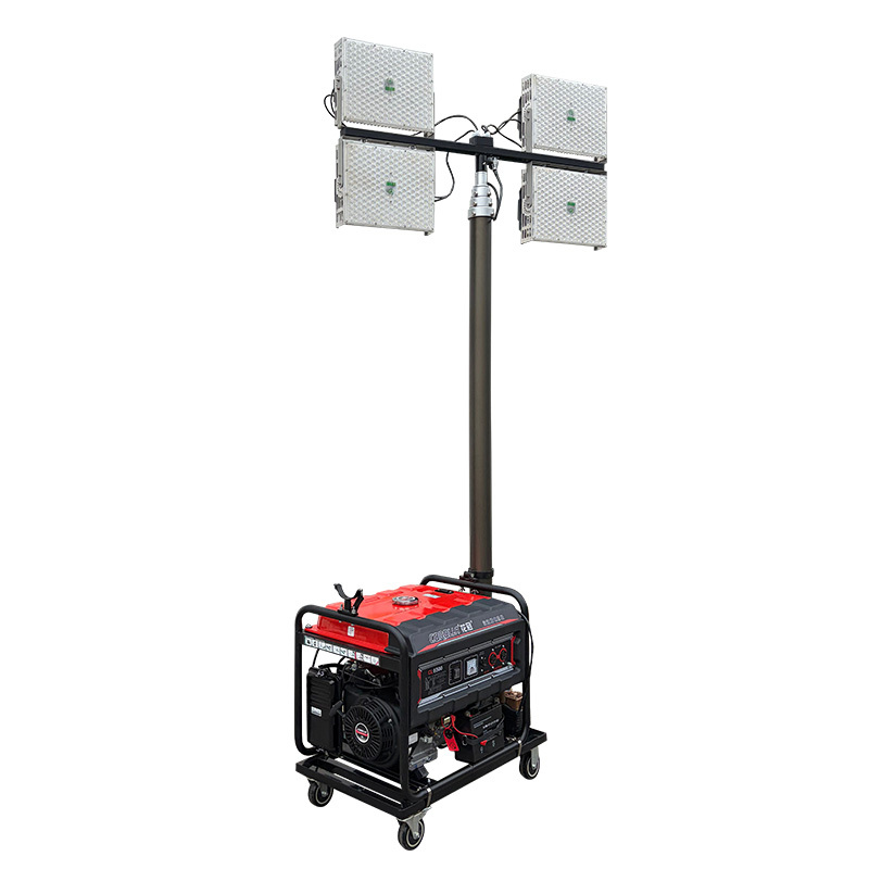 Portable Mobile Pneumatic Lifting LED Work Light Tower Remote Control Automatic Lifting Lighting