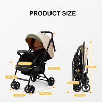 Poussette poussette en alliage d'aluminium pliable personnalisée pour bébé de 0 à 3 ans pour les courses de bébé