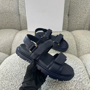 Sandalias de Lujo para Mujer, Estilo Veraniego, Plataforma de Cuero EVA, Zapatos Casuales Negros con Suela Plana, Sandalias Deportivas Casuales - Product Image 5