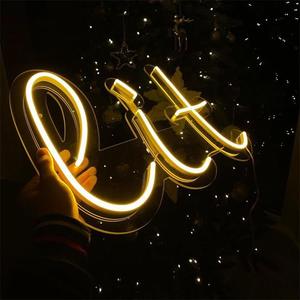 Dropshipping ออกแบบฟรีที่กําหนดเองไฟ LED นีออนชื่อโลโก้ป้ายนีออนที่กําหนดเองการจัดส่งสําหรับห้องนอนวันเกิดบ้าน - Product Image 5