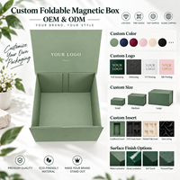 Boîte cadeau magnétique personnalisée de haute qualité avec logo, boîtes cadeaux rigides pliables avec fermeture à ruban pour coffret cadeau d'entreprise