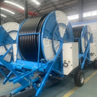 Enrouleur de tuyau électrique JP75-300 à turbine pour arrosage de pâturages, enclos, fermes laitières et cultures de luzerne