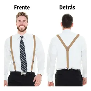 Set Papillon e Bretelle in Poliestere Tinta Unita, Regolabile, Pre-Annodato, per Adulti, Abbigliamento Casual - Product Image 3