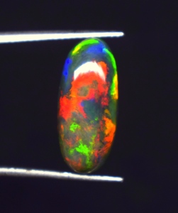 Opale naturelle taille ovale cabochon, multicolore, pierre précieuse en vrac pour la fabrication de bijoux, 4,3 CT, 17,8*8*5,6 mm - Product Image 3