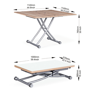 Casa risparmio di spazio mobili pieghevole tavolo <span class=keywords><strong>da</strong></span> pranzo in vetro trasformare <span class=keywords><strong>allungabile</strong></span> <span class=keywords><strong>tavolino</strong></span> - Product Image 6