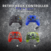 Manette de jeu filaire rétro classique USB 4,9 pieds avec moteur de vibration, joystick, manette pour Microsoft Xboxes, manette de jeu