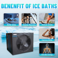Bain froid pour piscine et spa, intérieur/extérieur, avec machine de refroidissement et de chauffage, et système de désinfection à l'ozone et UV