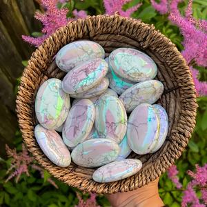 หินฮาวไลท์ธรรมชาติทรงรีขัดเงาสำหรับตกแต่งบ้านและของขวัญวันหยุด ขายส่ง - Product Image 4