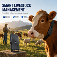 Traceur GPS pour bétail 10000mAh, pour bovins et ovins, suivi de localisation en temps réel, gestion intelligente de la ferme, dispositif de collier étanche IP68