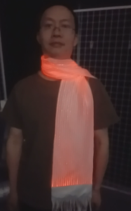 تصميم جديد بقيادة الألياف البصرية النسيج وشاح ألمع في الليل سبعة ألوان متغيرة مجموعة متنوعة من مضيئة - Product Image 6