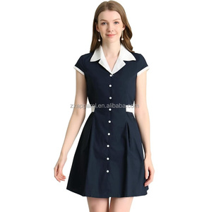 Disfraz de Cosplay de la Musical Waitress, Uniforme Azul de <span class=keywords><strong>Camarera</strong></span> con Delantal para <span class=keywords><strong>Mujer</strong></span> Adulta - Product Image 5