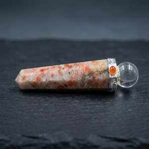 Wholesale Natural Agate Sunstone <b>Wand</b> Carved Crystal Chakra Healing Gemstone Craft Ball Semi-Precious Stone Spiritual Handmade - Product Image 1