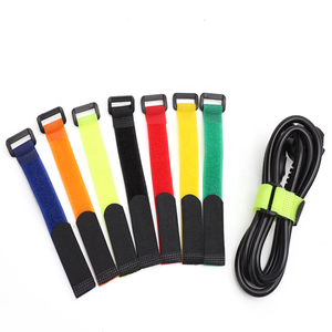 Snelle Levering E-Commerce Hot Herbruikbare Verstelbare Kleurrijke Rug Aan Rug Nylon Haak En Lus Riem Kabelbinder Met Gesp - Product Image 3