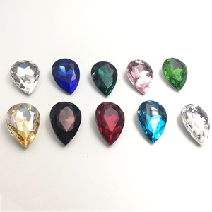 光沢のあるダイヤモンドガラスクリスタル石黄色涙滴ラインストーンダイヤモンドアートアクセサリー - Product Image 5