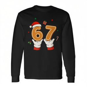 T-shirt à manches longues Noël 67, cadeau de Noël, design Meme Gen Z - Product Image 2