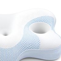 Oreiller Ergonomique en Mousse à Mémoire de Forme Ultra Confortable Zéro Pression pour le Cou et le Sommeil Latéral, Lavable en Machine