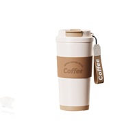 Mug Kopi Stainless Steel Berinsulasi Dinding Ganda, Ramah Mobil, Cangkir Hadiah Promosi, Desain Stylish untuk Wanita, Tahan Panas 6-12 Jam