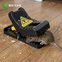 Piège à souris réutilisable en plastique noir, étanche, écologique, solide, pour le contrôle des rats, utilisation domestique et extérieure