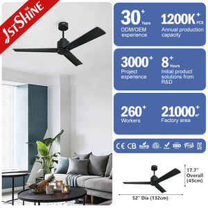 Ventilador de techo moderno para decoración del hogar, 220V, bajo voltaje, ahorro de energía, <span class=keywords><strong>sin</strong></span> luz, 1 unidad - Product Image 3