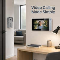 Système d'interphone vidéo 7 pouces avec écran tactile, caméra 700P, déverrouillage à distance, vision nocturne, unité extérieure IP65