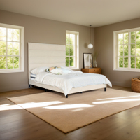 YFY lit rembourré double taille cadre de lit d'hôtel en bois avec armoire mobilier de chambre lit queen bedfram rembourré