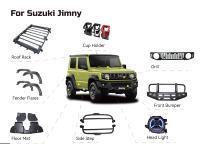 Échelle arrière en aluminium légère JP16 pour Suzuki Jimny 2018+, résistante à la corrosion et durable, support d'accès au toit