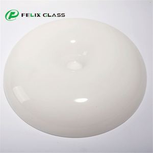 OEM Customized Opal White Blown Glass LED Lamp Shade Fused Glass <b>Globe</b> Chandelier Pendant <b>Light</b> Middle Sizes Eye Caring 3-Year - Product Image 5