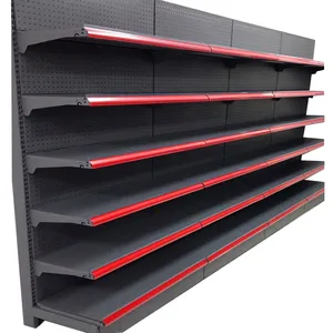 Convenience store single and double sided supermarket display rack drugstore convenience store shelf all steel punching hole pla