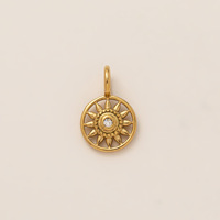 Chaîne de cou DIY en or 18 carats avec pendentif soleil et lune, plaqué sous vide en acier inoxydable, excellents entretoises