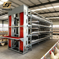 Cage de batterie H-type pour poules pondeuses, pour élevage avicole en batterie, pour poulaillers et fermes avicoles