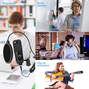 Microphone <span class=keywords><strong>micro</strong></span> USB pour PC Gaming Karaoké Skype & YouTube Enregistrement Métal et plastique bon marché - Product Image 4