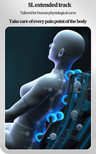 Best Salon 4D 0 Sillón reclinable de gravedad con masaje eléctrico de cuerpo completo 3D SL Track Heat Shiatsu-Silla de masaje Premium - Product Image 2