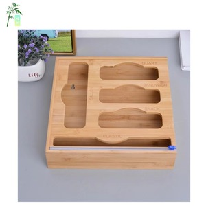 <b>Bamboo</b> Food Storage Box With Dividers Rectangle Kitchen Organizer For Snack Sandwich Quart Plastic <b>Containers</b> - Product Image 1