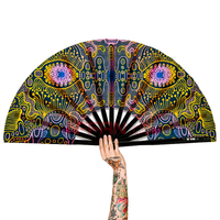 Kipas Tangan Bambu Premium 23cm Terbaru 2024, Seni Rupa Ukiran Motif Bunga, Portabel Sanyata untuk Hari April Mop