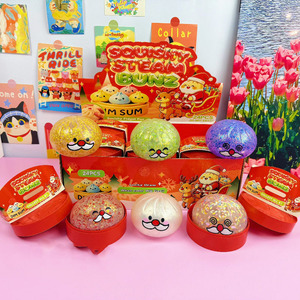 ของเล่นบีบซิลิโคนรูปขนมปังกลิตเตอร์คริสต์มาส ของเล่นบีบคลายเครียดหน้าซานต้า ของชำร่วยงานปาร์ตี้สำหรับเด็ก - Product Image 4