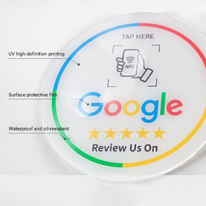 Autocollants de table NFC en acrylique en gros pour carte de commentaires Google Social Review – Solution de liaison sans contact à retour rapide - Product Image 4