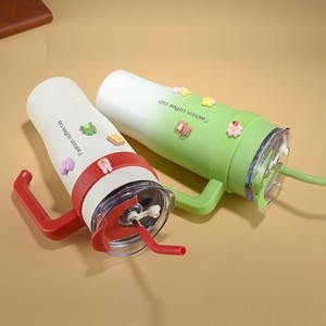 Biểu Tượng Tùy Chỉnh 40Oz Cốc Bị Rò Rỉ Bằng Chứng Thép Không Gỉ Cốc Cà Phê Cốc Nhiệt Chân Không Cách Điện Cốc Với Lật Rơm Và Xử Lý - Product Image 2