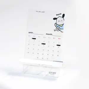 Cute design custom Custom personalized acrylic calendar print popular transparent acrylic gifts acrylic display standee