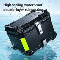 Boîte à bagages arrière universelle imperméable pour moto, coffre rigide pour moto, boîte de rangement pour casque, coffre à bagages pour toutes les motos