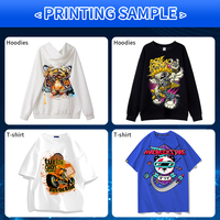 Imprimante DTG multifonctionnelle nouvelle 2840 CMYK blanche 12 couleurs double tête XP600 pour toute couleur de tissu, machine d'impression de t-shirts
