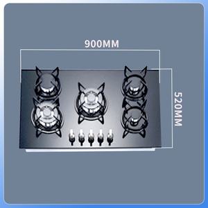 Manufacturer Wholesale High Quality 5 Burner Gas Cooktop Stainless Steel Tempered Glass for Outdoor Cooking Appliances Solar - Product Image 5