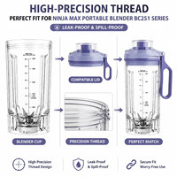 Vervangende beker voor Ninja Blast Max draagbare blender BC251 22oz Twist-on blenderbeker voor smoothie en shake