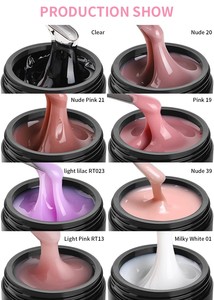 เจลแต่งเล็บเนสซี่ 225 กรัม เจลใสประกายวิ้งค์ พร้อมแปรงทาเล็บ บรรจุในกระปุก ราคาโรงงาน - Product Image 4