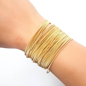 Vente <span class=keywords><strong>de</strong></span> la fête des mères-Bracelets <span class=keywords><strong>de</strong></span> <span class=keywords><strong>guitare</strong></span> en or, Bracelets à ressort en acier inoxydable, ensemble <span class=keywords><strong>de</strong></span> Bracelets en or - Product Image 1