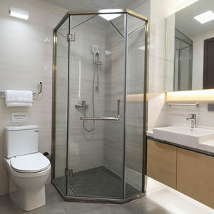 <span class=keywords><strong>Paroi</strong></span> <span class=keywords><strong>de</strong></span> <span class=keywords><strong>douche</strong></span> simple en verre coulissante pour salle <span class=keywords><strong>de</strong></span> bain, <span class=keywords><strong>douche</strong></span> sur mesure étanche avec portes en verre sans cadre - Product Image 4