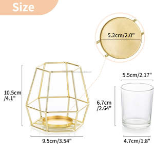 Bougeoir à photophore en alliage fini brillant de haute résistance pour la configuration de vacances éclairage de chambre d'environnement spirituel pour Noël - Product Image 6