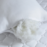 Oreiller en coton avec garnissage en alternative au duvet pour hôtel et usage domestique, oreiller de lit blanc doux pour dormir, moelleux et offrant un bon soutien