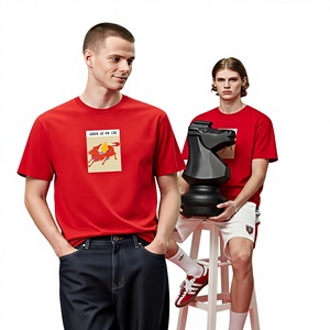 T-shirt pour hommes Gong Xi <span class=keywords><strong>Fa</strong></span> Cai, nouveau produit printemps-été, édition limitée du Nouvel An, célébration de l'année du cheval, haut à manches courtes - Product Image 1